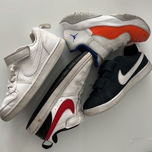 4 pairs of little kids size 12 Nikes